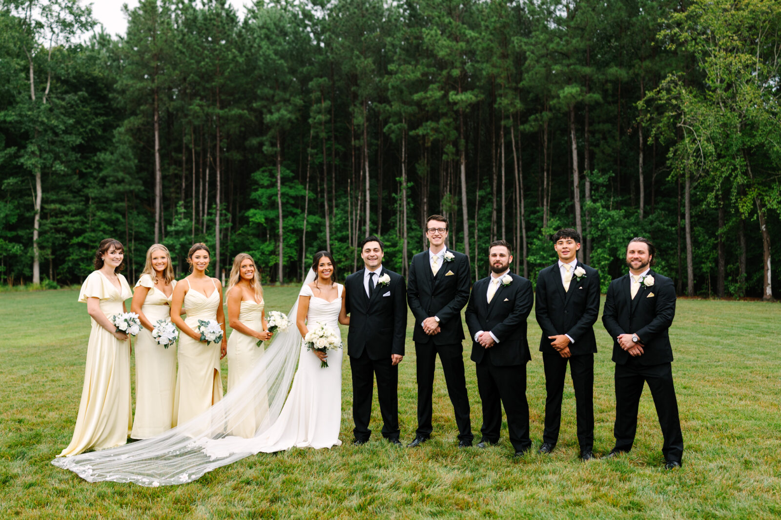 Wedding party portraits at The Maine of Williamsburg