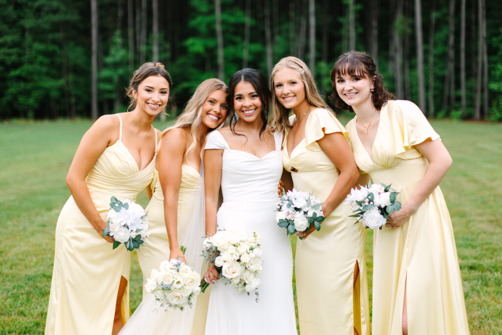 Bride and bridesmaids at The Maine of Williamsburg