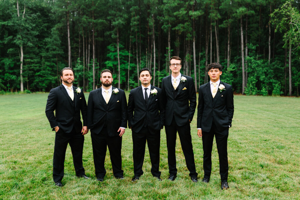 Groom and groomsmen at The Maine of Williamsburg