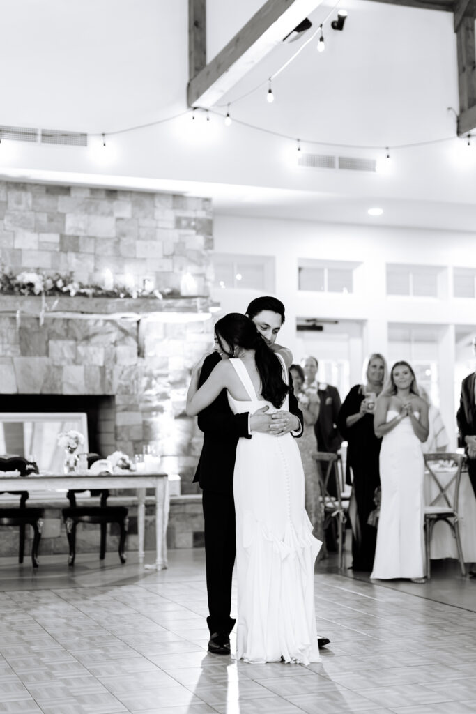 Bride and groom sharing their first dance at The Maine of Williamsburg